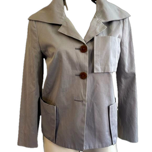 Vivienne Westwood red label gray 100% cotton blazer SZ 42. Made in Italy